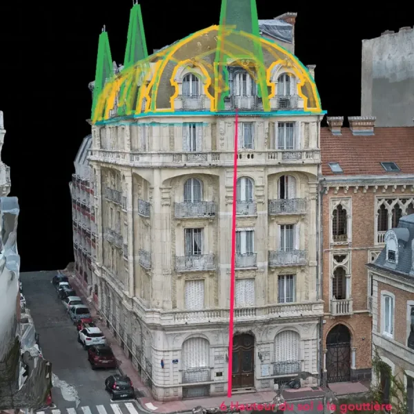 Relevé de la toiture par drone